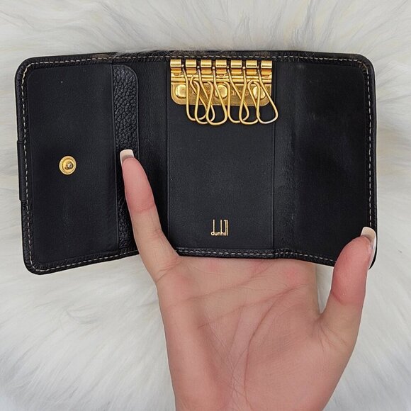 Dunhill Black Leather Key Case - Picture 7 of 8
